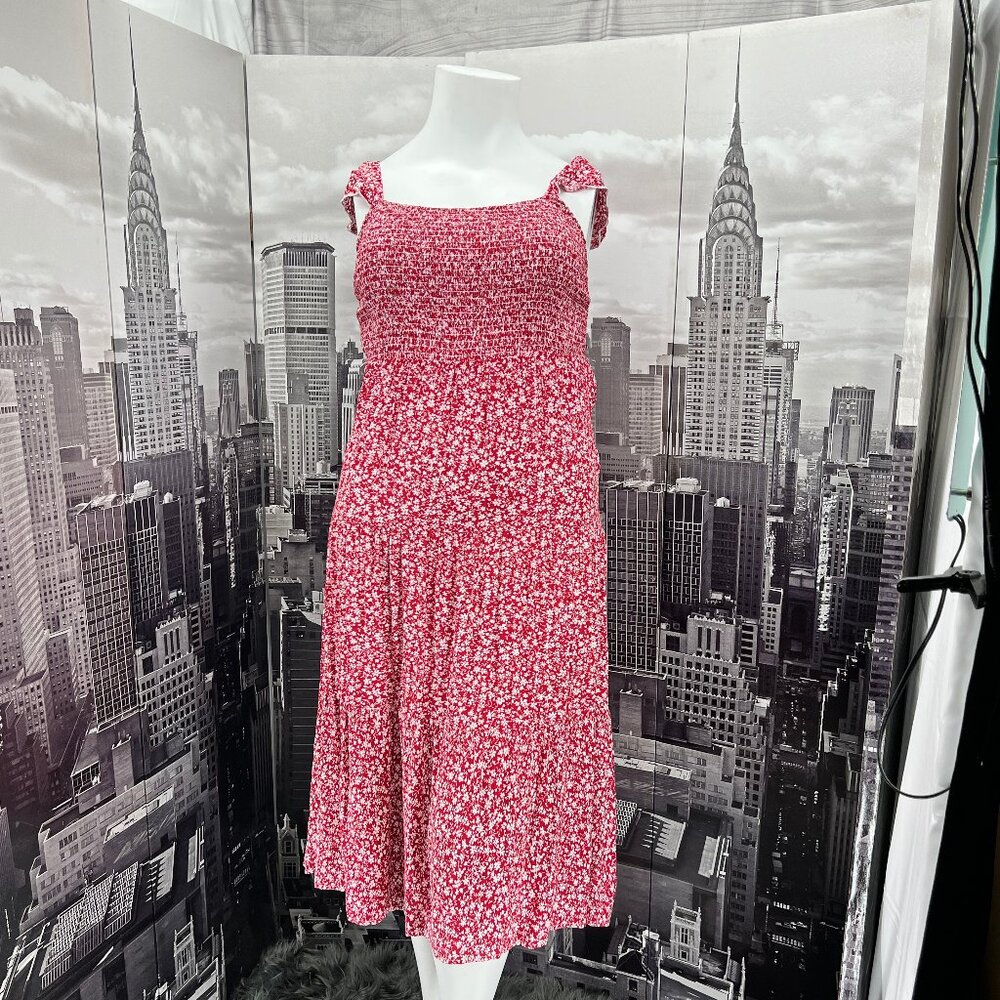Kojooin Red Floral Midi Dress